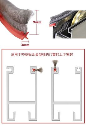 CLJ Tropical Anti Mosquito X Banda de sellado de pantalla de plástico para puertas y ventanas de aluminio