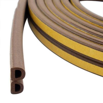 Puertas y ventanas de autoadhesivo EPDM espuma de goma de sellado en colores con la altura de la pila de 3-25 mm y ancho de 3-50 mm