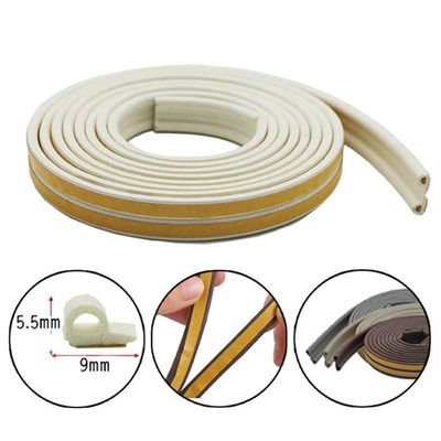 Puerta y ventana con bandas de sello de goma de espuma blanda EPDM gris marrón blanco