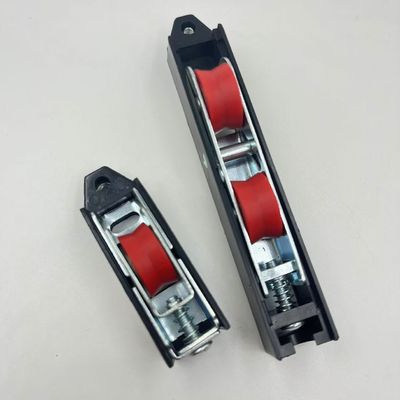 Roller de puerta corredera de patio negro con ranura V Roller de ventana corredera de aluminio