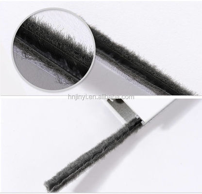 PP Fin Aluminio Ventanas y puertas Sello de pincel de banda meteorológica para apartamentos Alturas de pila 3-25mm / ancho 3-50mm
