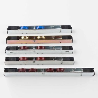 Rodillo de ventana de vidrio UPVC Hardware U Groove Doble rueda de polea de acero