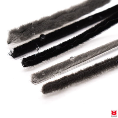 CLJ Black Weatherstrip Mohair Strip para prueba de polvo, prueba de insectos, prueba de sonido Función 3-25mm Alturas de pila y 3-50mm de ancho