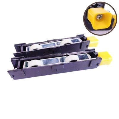 Ruedas planas/con ranuras Roller de nylon con marco de acero para puertas corredizas