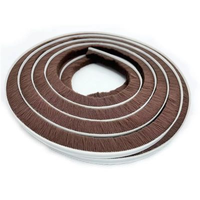 100% PP Pile autoadhesivo para ventanas de aluminio Durable y fácil de instalar en negro/gris/marrón/blanco/otros