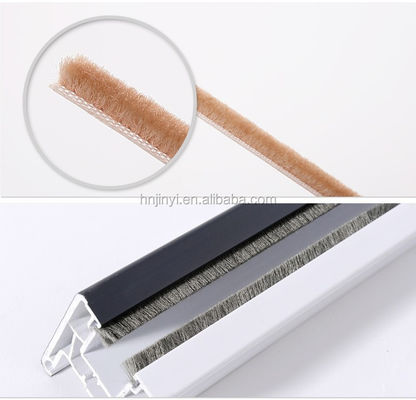 Profile de aluminio de entrada de la puerta de la pila de tiempo con PVC Fin 100% material de PP en NEGRO/GRAY/MARRO/BLANCO/OTROS colores