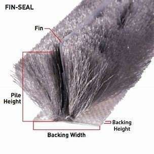 Pincela de aluminio de aleación de tira de tiempo de desmontaje de la puerta del lado de la puerta de sellado de banda para puerta corredera de la pila de altura 3-25mm / ancho 3-50mm